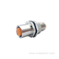 M12-4 pin male stright angle bulkhead mount connector